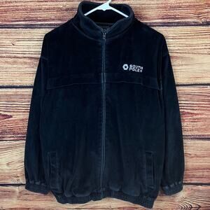 Vintage Y2k Southpole Black Velour Zip Up Jacket